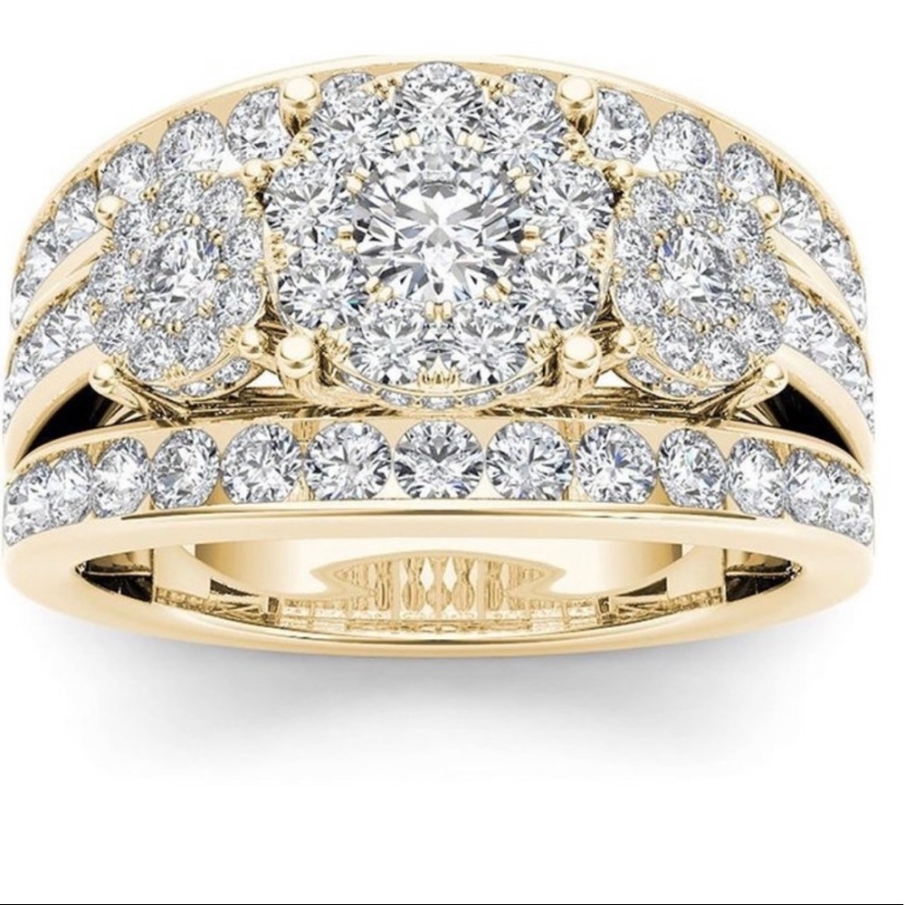 Woman’s 24K Gold 3 Piece Alloy Ring